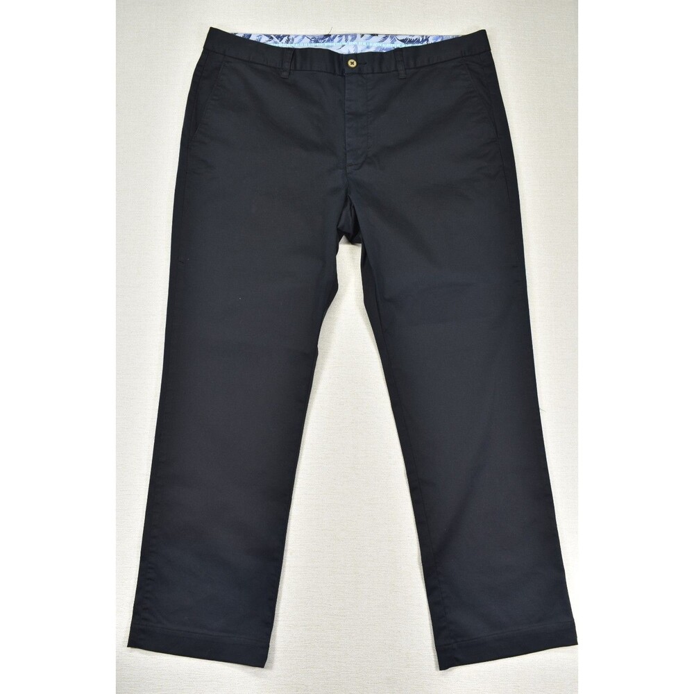Tommy Bahama Dark Blue Navy Flat Front Chino Pants 38x34